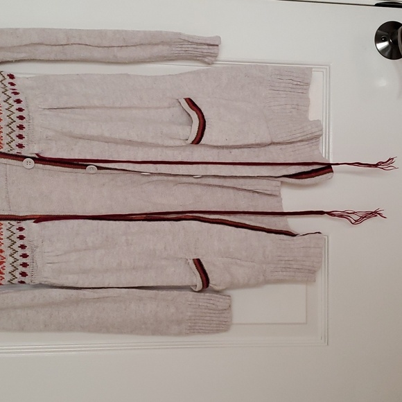 Decree Long Hooded Boho Cardigan Sweater Small - Picture 4 of 9